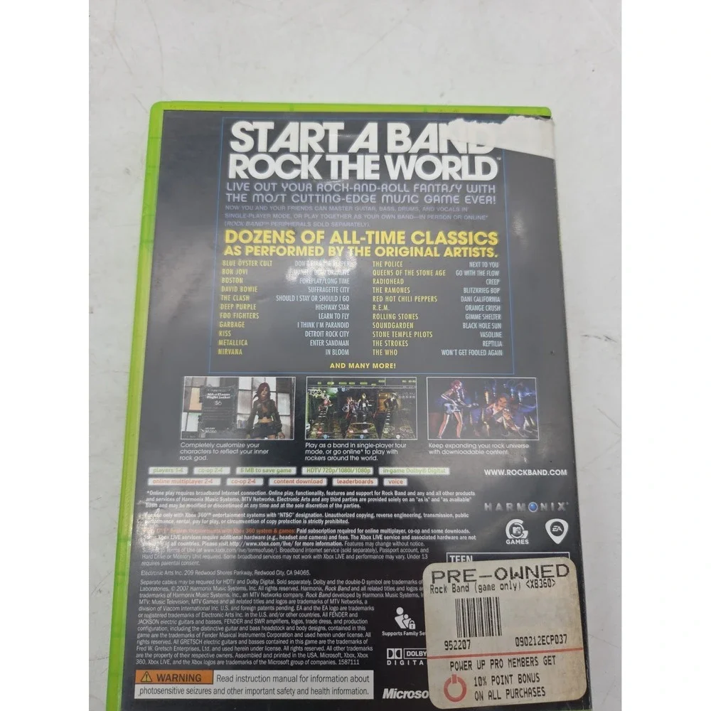 Original Rock Band (Microsoft Xbox 360, 2007) Complete CIB Tested &  Working